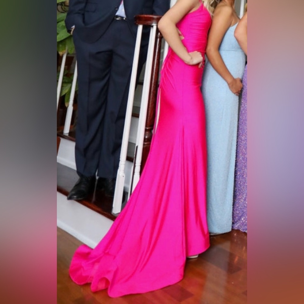 NOX Anabel DRESS Fusia hot pink, altered size 2 - Picture 4 of 15